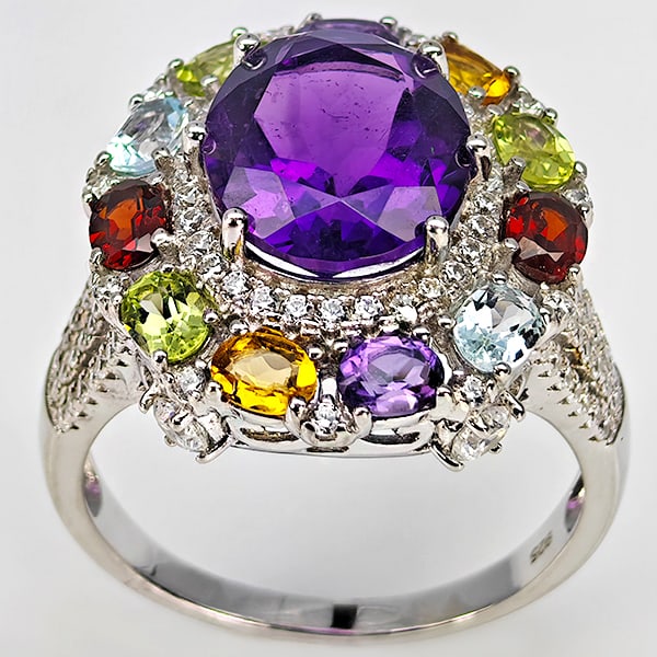 Natural Citrine Topaz Peridot Garnet and Amethyst 925 Sterling Silver Ring Jewelry 6.88 Grams Size: Product ID: 808500335 Product Type: 925 Sterling Silver Fine Jewelry Jewelry Weight: 6.88 Grams. Gemstones Color: Mixed Color Metal: Solid Silver 92.5%. Gemstone Detail: Amethyst At Your Service: At T