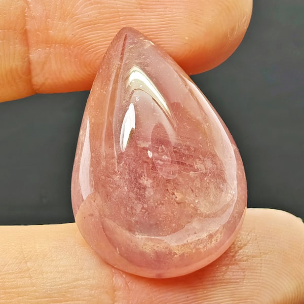 Natural Pink Red Ruby 34.43 Ct. Pear Cabochon Shape 23 x 16.4 Mm Gemstone From Madagascar (1 of 3)