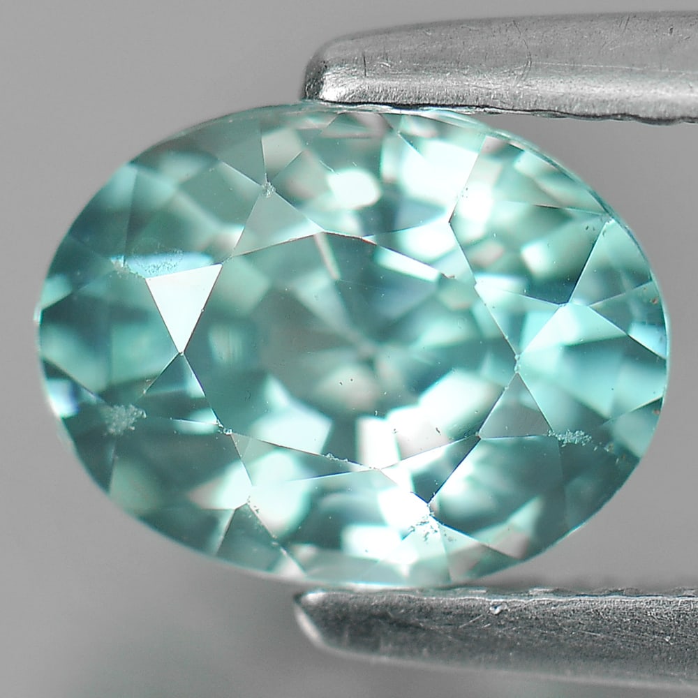 Natural Blue Zircon 1.66 Ct. Oval Shape 7.6 x 5.9 Mm. Gemstone From Cambodia (1 of 3)