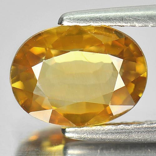 Natural Yellow Zircon 3.59 Ct. VVS Oval Shape 9.5 x 7 Mm. Gemstone From Cambodia (1 of 3)