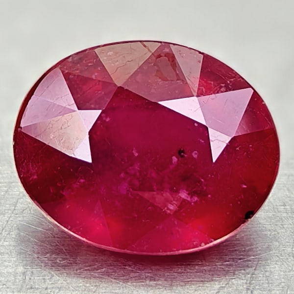 Natural Red Ruby 3.10 Ct. Oval Shape 9.2 x 7.3 Mm Gemstone From Madagascar (1 of 3)