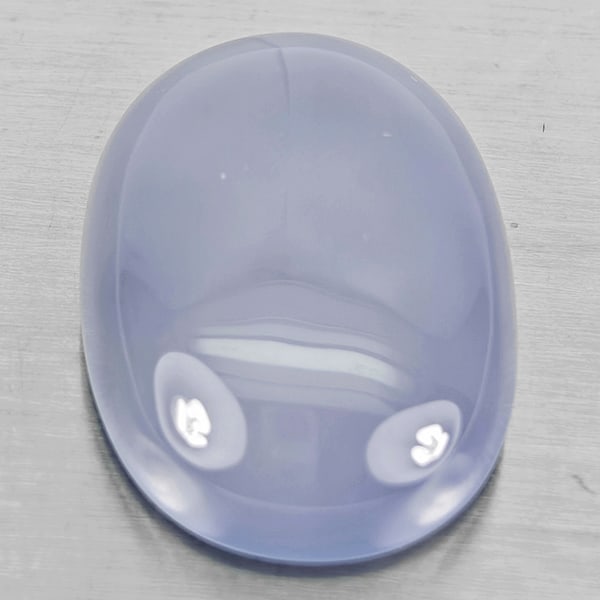 Natural Lavender Chalcedony 49.13 Ct. Oval Cabochon Shape 29 x 21 Mm Gemstone From Russia (1 of 3)