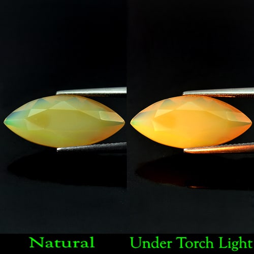Natural Yellow Opal 6.36 Ct. Marquise Shape 24 x 10.7 Mm. Unheated Gemstone From Ethiopia: Product ID: 818709651 Product Name: Natural Opal Weight: 6.36 CT. Size: 24 x 10.7 x 6.8 MM. Shape: Marquise Color: Yellow Clarity:Opaque Luster: Good Gems Origin: Ethiopia Treatment: Unheated Crystal