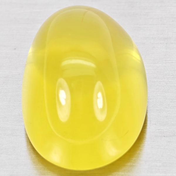 Natural Yellow Lemon Quartz 30.84 Ct.Oval Cabochon Shape 21 x 15.1 Mm Gemstone From Brazil (1 of 3)