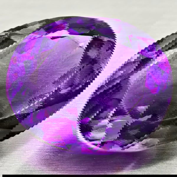 Natural Purple Amethyst 8.00 Ct. Oval Shape 13.8 x 11.5 Mm Gemstone from Brazil (1 of 3)