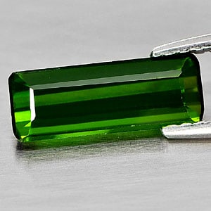 Natural Green Tourmaline 1.45 Ct. Octagon Shape 11.2 x 4.2 Mm Gemstone From Nigeria (1 of 3)