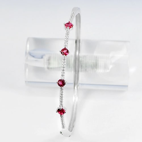 925 Sterling Silver Bangle Jewelry Diameter 59 Mm. Beautiful Design (1 of 3)