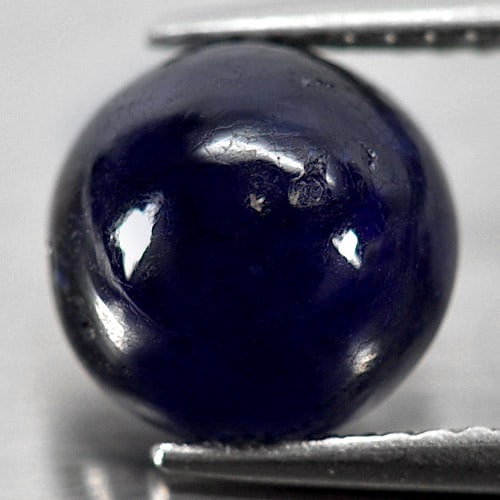 Natural Blue Sapphire 3.87 Ct. Round Cabochon Shape 8.5 Mm. Gemstone From Madagascar (1 of 3)