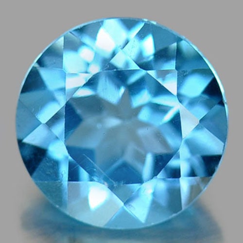 Natural Swiss Blue Topaz 3.28 Ct. VVS Round Shape 9.1 Mm. Gemstone From Brazil: Product ID: 807158485 Product Name: Natural Blue Topaz Weight: 3.28 CT. Size: 9.1 x 9.1 x 5.6 MM. Shape: Round Color: Swiss Blue Clarity:VVS Luster: Good Gems Origin: Brazil Treatment: Treated Crystal
