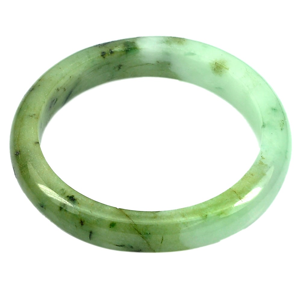 Natural Green Jade 302.25 Ct. Bangle Diameter 59 mm. Gemstone From Thailand: Product ID: 819813484 Product Name: Natural Jade Weight: 302.25 CT. Size: 75 x 59 x 13 MM. Shape: Round Color: Green Clarity:Opaque Luster: Good Gems Origin: Thailand Treatment: Unheated Crystal Struc