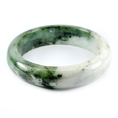 Natural White Green Jade 468.16 Ct. Bangle Diameter 63 mm. 468.16 Ct. Gemstone from Thailand (1 of 3)