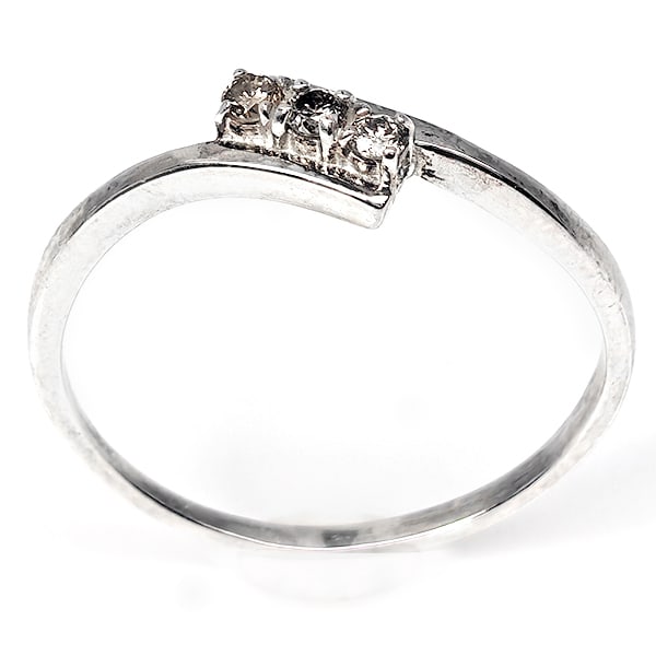 925 Sterling Silver Ring Jewelry 1.65 Grams With Natural Diamond 0.08 Ct. Size 7 (1 of 3)