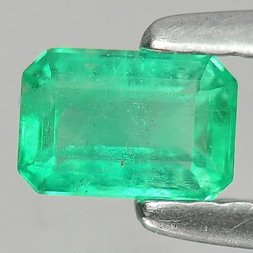 Natural Green Emerald 0.35 Ct. Octagon Shape 5 x 3.6 Mm. Gemstone From Columbia (1 of 3)