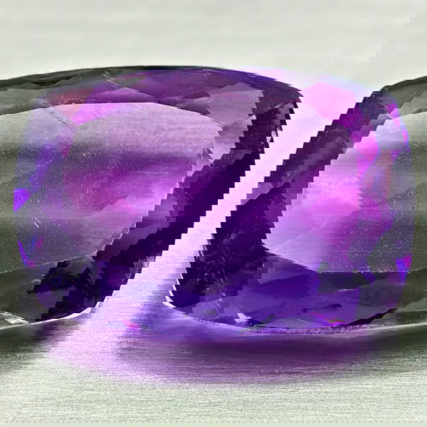 Natural Purple Amethyst 7.75 Ct. Cushion Shape 15.4 x 10.8 Mm Gemstone From Brazil (1 of 3)
