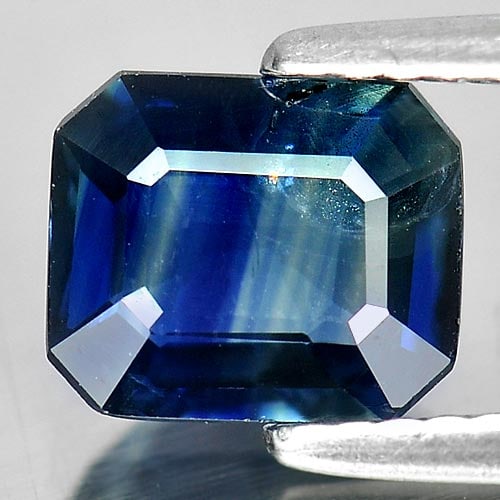 Natural Blue Sapphire 1.59 Ct. Octagon Shape 7.5 x 6.3 Mm. Gemstone From Thailand (1 of 3)