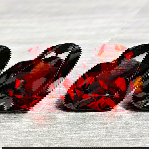 Natural Purplish Red Rhodolite Garnet 1.49 Ct. 2 Pcs Heart Shape 6 x 5.8 Mm Gemstones From (1 of 3)