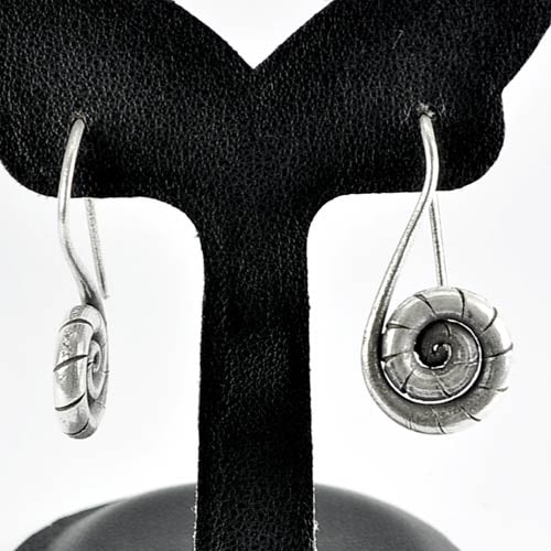 925 Sterling Silver Earrings Coil Jewelry 8.80 Grams Lovely Design (1 of 3)