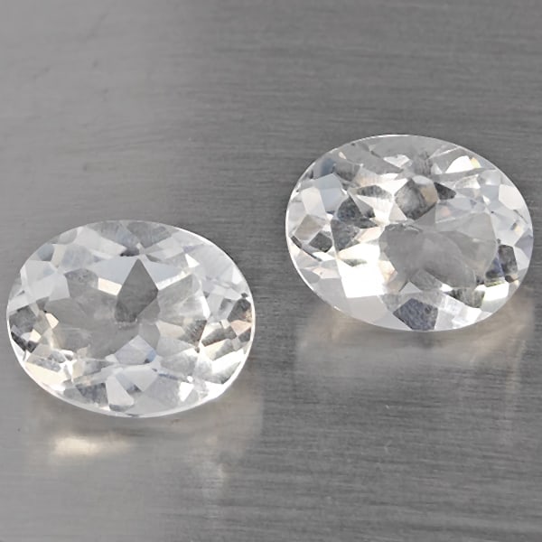 Natural White Quartz 3.40 Ct. 2 Pcs Oval Shape 9 x 7.2 Mm Gemstone from Brazil: Product ID: 805530241 Product Name: Natural Quartz Weight: 3.40 CT. Size: 9 x 7.2 x 4.6 MM. Shape: Oval Color: White Clarity:VSI Luster: Good Gems Origin: Brazil Treatment: Unheated Crystal Structure: