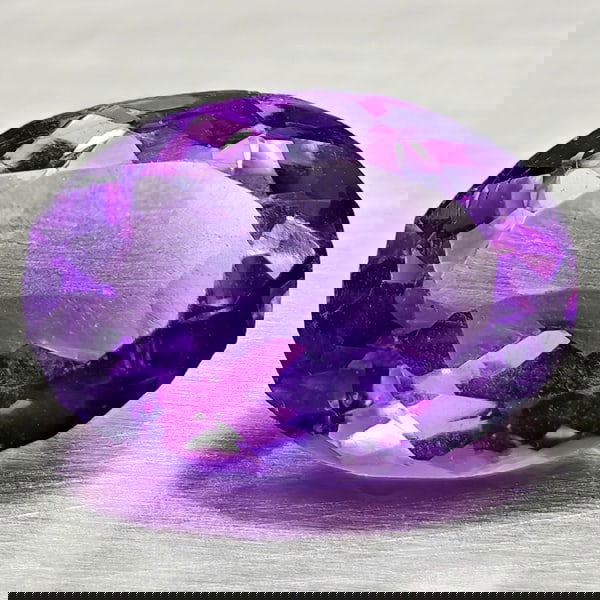 Natural Purple Amethyst 4.89 Ct. Oval Shape 12.7 x 9.3 Mm Gemstone from Brazil (1 of 3)