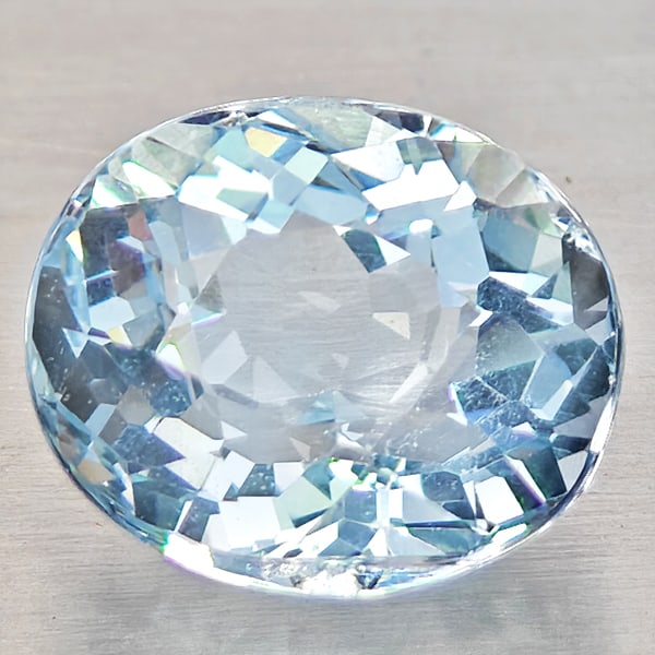 Natural Light Blue Aquamarine 1.17 Ct. Oval Shape 7.1 x 6.2 Mm Gemstone From Brazil: Product ID: 800812333 Product Name: Natural Aquamarine Weight: 1.17 CT. Size: 7.1 x 6.2 x 4.8 MM. Shape: Oval Color: Light Blue Clarity:VSI - SI1 Luster: Good Gems Origin: Brazil Treatment: Unheated C