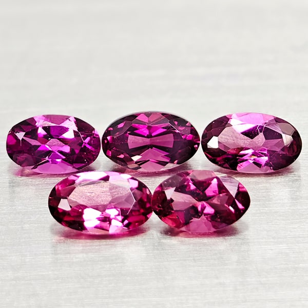 Natural Pink Tourmaline 1.17 Ct. 5 Pcs. Oval Shape Gemstones From Nigeria (1 of 3)