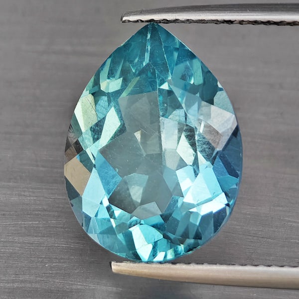 Natural Baby Blue Topaz 9.73 Ct. Pear Shape 16 x 12 Mm Gemstone From Brazil (1 of 3)