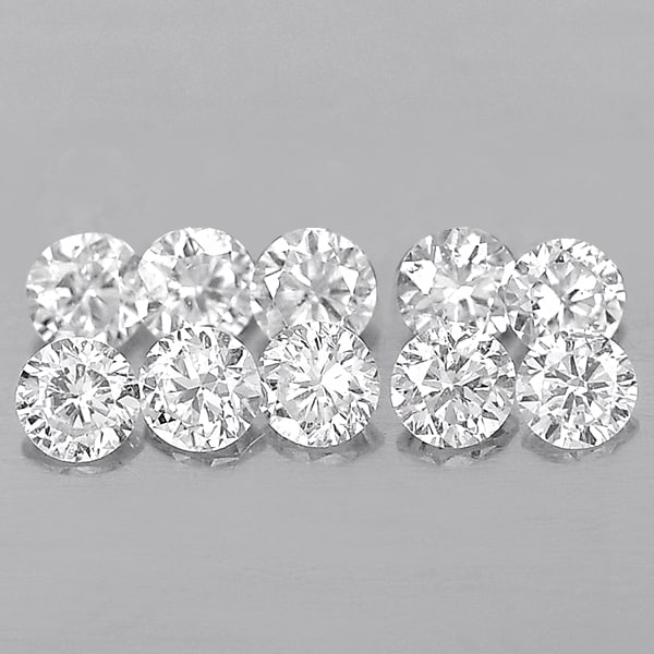 Natural White Diamond 0.18 Ct. 10 Pcs. Round Diamond Cut 1.6 Mm. From Belgium: Product ID: 802104577 Product Name: Natural Natural Diamond Weight: 0.18 CT. Size: 1.6 x 1.6 x 1.0 MM. Shape: Round Diamond Cut Color: White Clarity:SI1 Luster: Scintillating Gems Origin: Belgium Trea