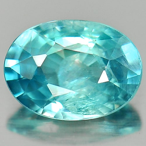 Natural Blue Zircon 1.26 Ct. Oval Shape 7.1 x 5.1 Mm Gemstone From Cambodia (1 of 3)