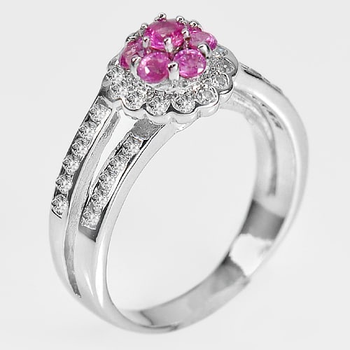Natural Pink Sapphire 925 Sterling Silver Jewelry Ring 3.32 Grams Size 6: Product ID: 207101783 Product Type: 925 Sterling Silver Fine Jewelry Jewelry Weight: 3.32 Grams. Ring Size: 6 Resizable(Fee) Gemstones Color: Pink Metal: Solid Silver 92.5%. Gemstone Detail: Center: