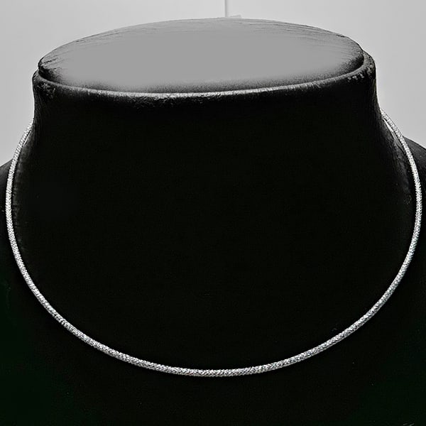 952 Sterling Silver Necklace Jewelry White Gold Plated Length 15 Inch.: Product ID: 808500219 Product Type: 925 Sterling Silver Fine Jewelry Jewelry Weight: 5.59 Grams. Gemstones Color: White Metal: Solid Silver 92.5%. Gemstone Detail: At Your Service: At Treasure of