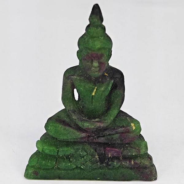 Natural Red Green Ruby in Zoisite Buddha Carving 73.24 Ct. Size 44 x 32 Mm Gemstone From Madagascar: Product ID: 805935812 Product Name: Natural Zoisite Carving Weight: 73.24 CT. Size: 44 x 32 x 13.3 MM. Shape: Carving shape Color: Red Green Clarity:Opaque Luster: Good Gems Origin: Madagascar Treatme