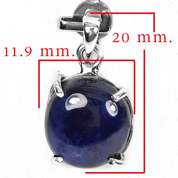 925 Sterling Silver Pendant Jewelry With Natural Blue Sapphire Oval Cabochon: Product ID: 502100485 Product Type: 925 Sterling Silver Fine Jewelry Jewelry Weight: 11.55 Grams. Gemstones Color: Blue Metal: Solid Silver 92.5%. Gemstone Detail: At Your Service: At Treasure of Gems