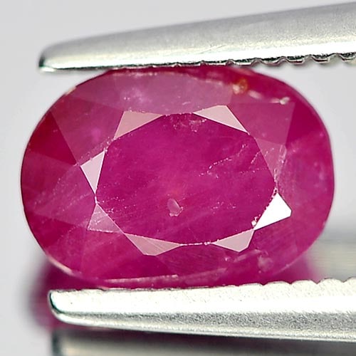 Natural Purplish Pink Ruby 1.32 Ct. Oval Shape 7.1 x 5.2 Mm. Gemstone From Madagascar (1 of 3)