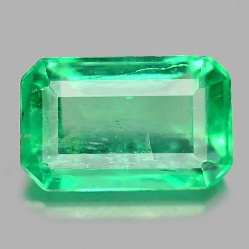 Natural Green Emerald 0.38 Ct. Octagon Shape 6 x 3.9 Mm. Gemstone From Columbia (1 of 3)