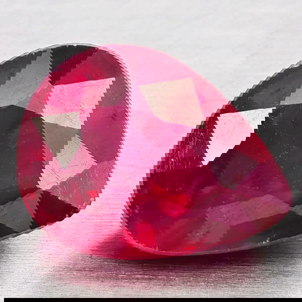 Natural Natural Purplish Red Ruby 2.53 Ct. Pear Shape 9.2 x 7.1 Mm Gemstone From Madagascar (1 of 3)