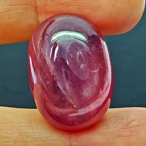 Natural Pink Red Ruby 48.43 Ct. Oval Cabochon Shape 23 x 17 Mm Gemstone From Madagascar (1 of 3)