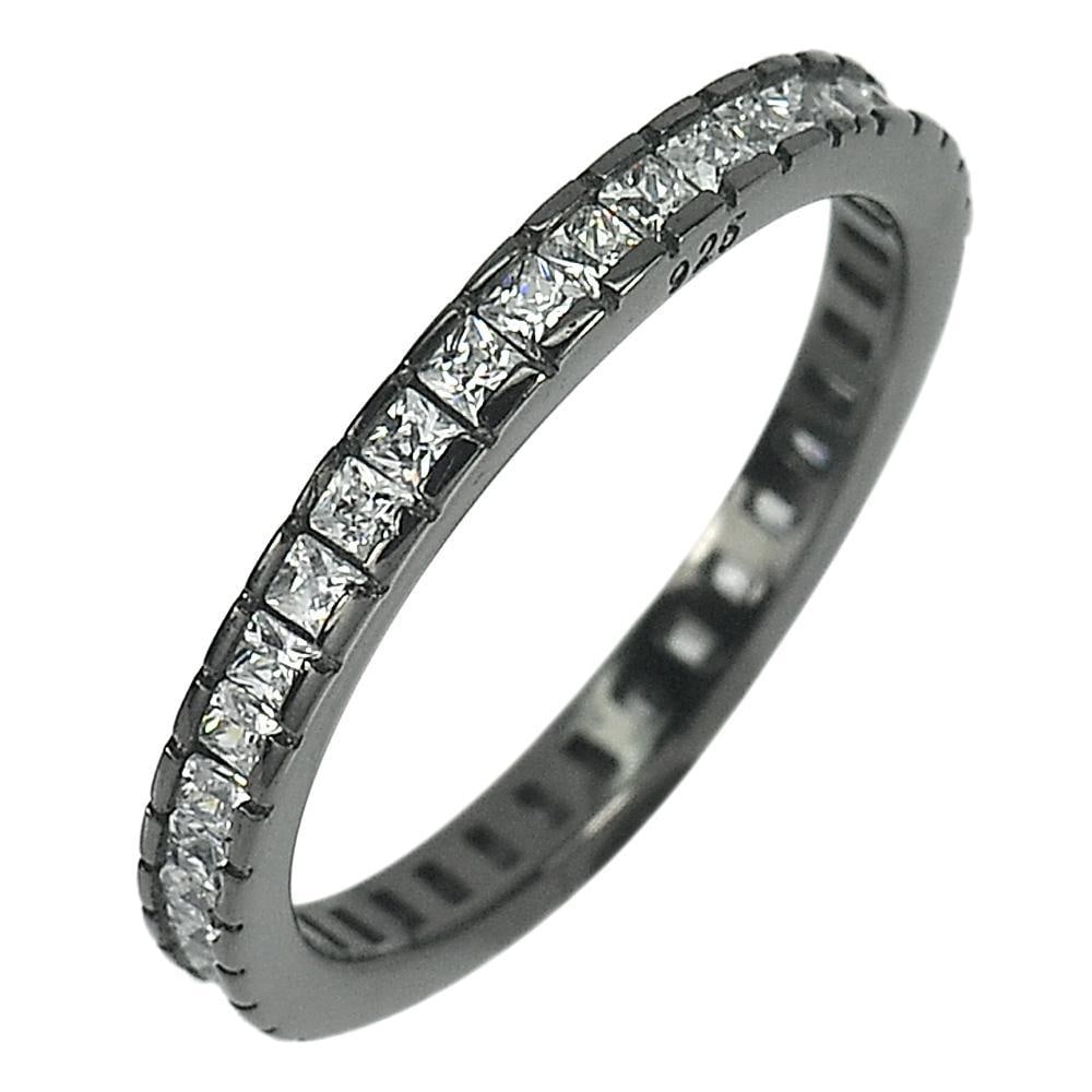 925 Sterling Silver Ring Jewelry Oxidized 1.90 Grams Size 8 (1 of 3)