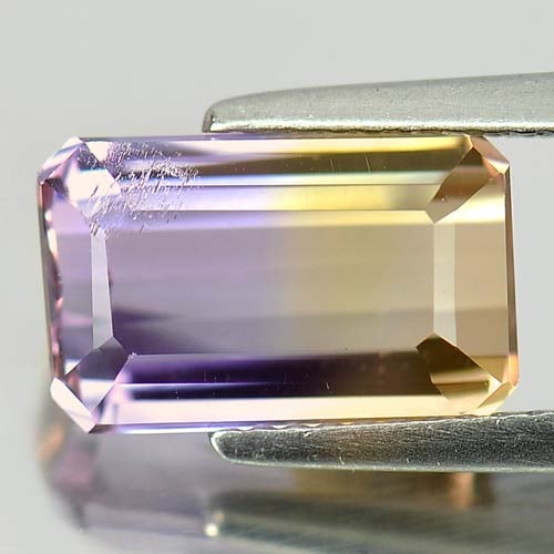 Natural Bi Color Ametrine 4.57 Ct. Octagon Shape 11.8 x 7.3 Mm. Gemstone Unheated (1 of 3)