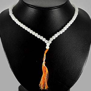 Natural White Quartz Beads Necklace 175.00 Ct. Gemstone From Thailand: Product ID: 808001858 Product Name: Natural Quartz Weight: 175.00 CT. Size: Length 12 Inch. MM. Shape: Round Cabochon Color: White Clarity:Opaque Luster: Good Gems Origin: Thailand Treatment: Unheated