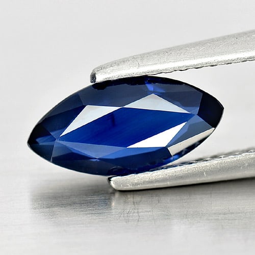 Natural Blue Sapphire 1.54 Ct. Marquise Shape 11.2 x 5.5 Mm. Gemstone From Thailand (1 of 3)