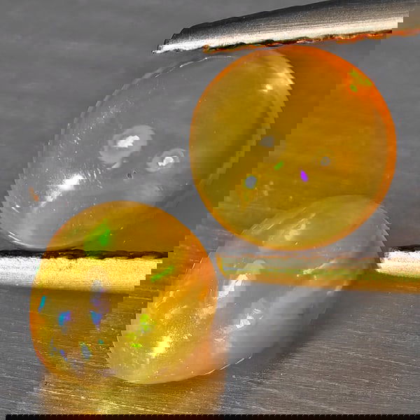 Natural Multi Color Play Of Colour Opal 1.62 Ct. 2 Pcs Mixed Cabochon Shape Gemstones From Ethiopia (1 of 3)