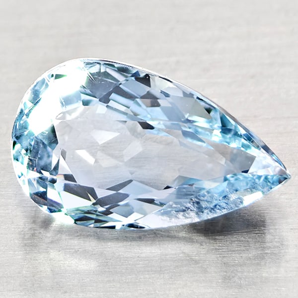 Natural Light Blue Aquamarine 1.74 Ct. Pear Shape 10.3 x 6.4 Mm Gemstone From Brazil: Product ID: 800812179 Product Name: Natural Aquamarine Weight: 1.74 CT. Size: 10.3 x 6.4 x 4.7 MM. Shape: Pear Shape Color: Light Blue Clarity:VSI - SI1 Luster: Good Gems Origin: Brazil Treatment: Unh