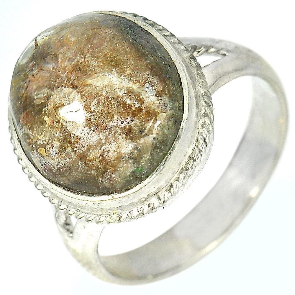 Natural Brown Quartz With 925 Sterling Silver Jewelry 5.39 Grams Ring Size 8 (1 of 3)