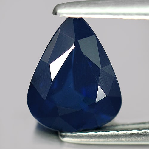 Natural Blue Sapphire 1.87 Ct. VVS Pear Shape 9.38 x 7.30 Mm. Gemstone From Thailand (1 of 4)