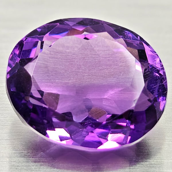 Natural Purple Amethyst 7.71 Ct. Oval Shape 13.7 x 11.3 Mm Gemstone from Brazil (1 of 3)