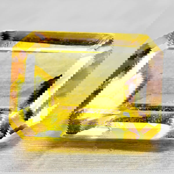 Natural Yellow Citrine 1.37 Ct. Clean Octagon Shape 8.2 x 6 Mm. Unheated Gemstone From Brazil (1 of 3)