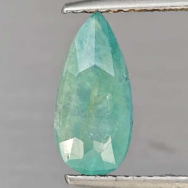 Natural Green Blueish Grandidierite 2.44 Ct. Pear Shape 11.8 x 5.8 Mm Gemstone From Madagascar (1 of 3)