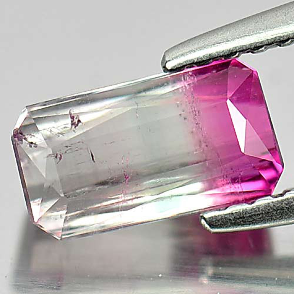 Natural Bi Color Tourmaline 1.23 Ct. Octagon Shape 7.9 x 4.4 Mm Gemstone From Nigeria - 2