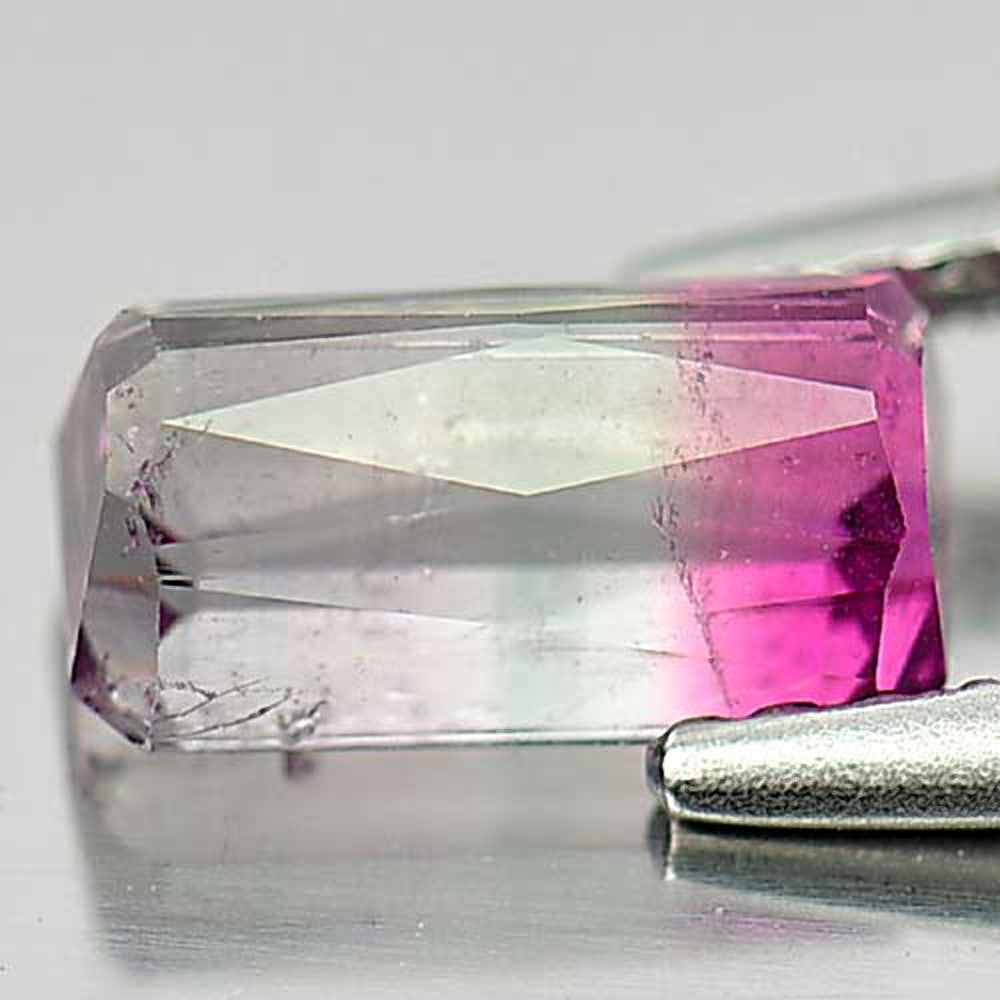 Natural Bi Color Tourmaline 1.23 Ct. Octagon Shape 7.9 x 4.4 Mm Gemstone From Nigeria - 3