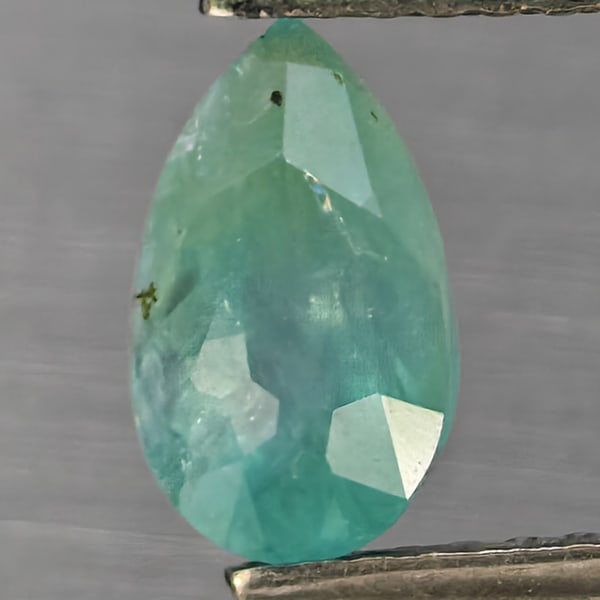 Natural Green Blueish Grandidierite 1.24 Ct. Pear Shape 8.3 x 5 Mm Gemstone From Madagascar (1 of 3)